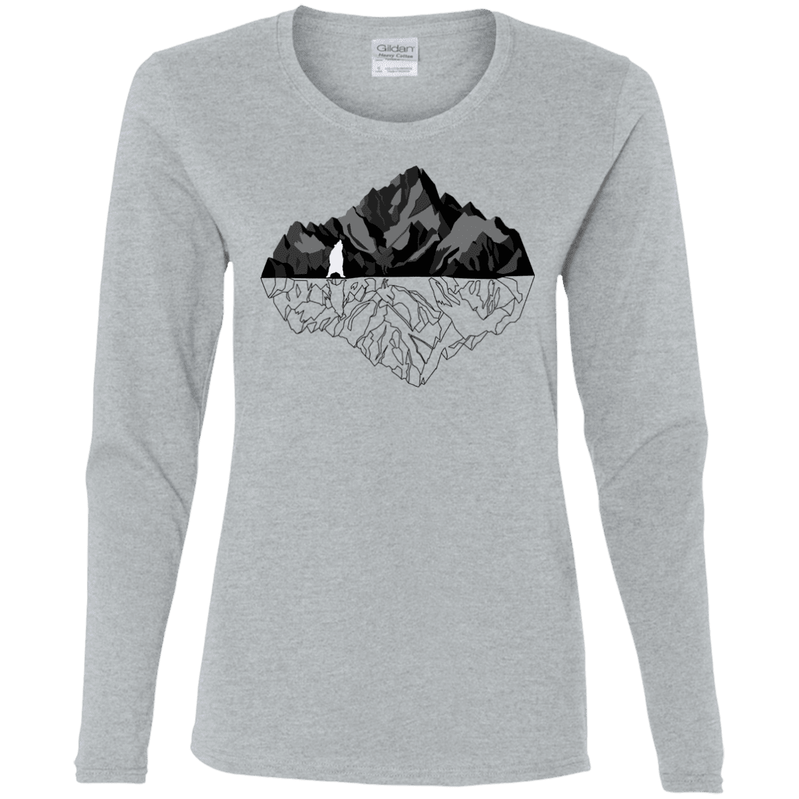 T-Shirts Sport Grey / S Bear Reflection Women's Long Sleeve T-Shirt