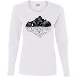T-Shirts White / S Bear Reflection Women's Long Sleeve T-Shirt