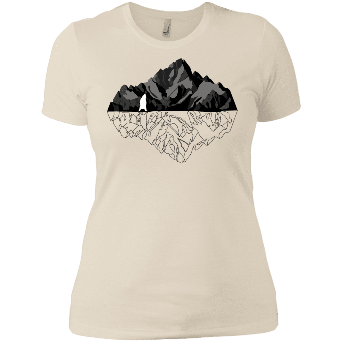 T-Shirts Ivory/ / X-Small Bear Reflection Women's Premium T-Shirt