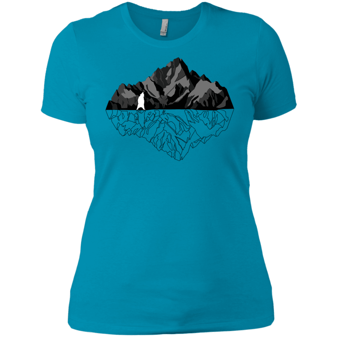 T-Shirts Turquoise / X-Small Bear Reflection Women's Premium T-Shirt