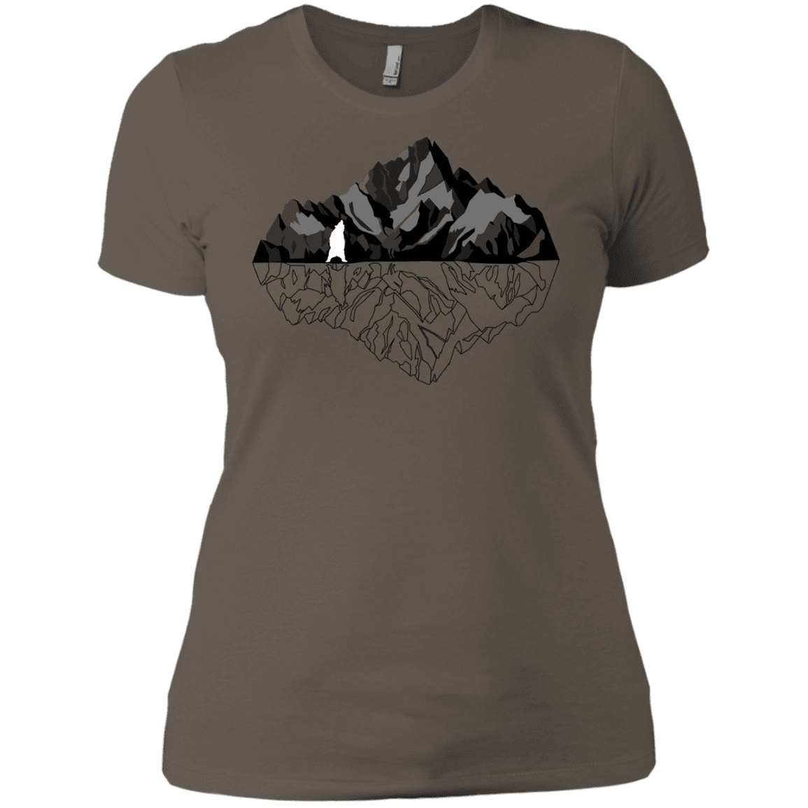 T-Shirts Warm Grey / X-Small Bear Reflection Women's Premium T-Shirt