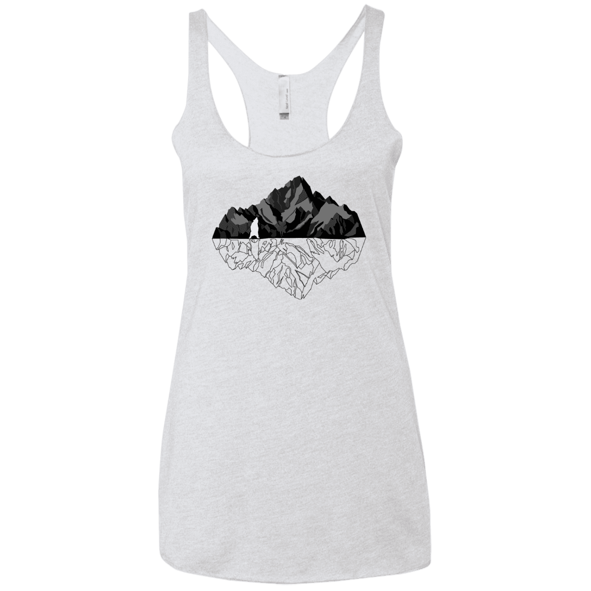 T-Shirts Heather White / X-Small Bear Reflection Women's Triblend Racerback Tank