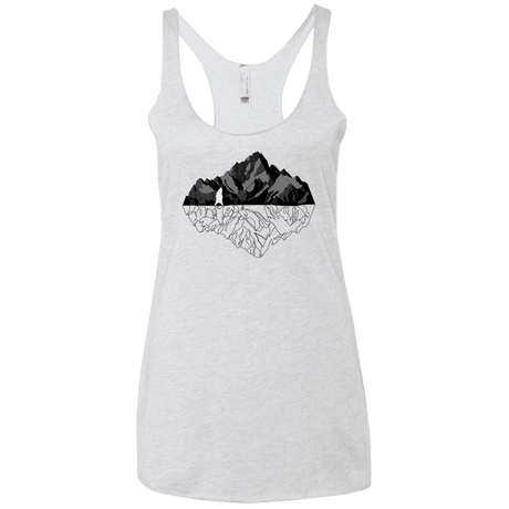 T-Shirts Heather White / X-Small Bear Reflection Women's Triblend Racerback Tank