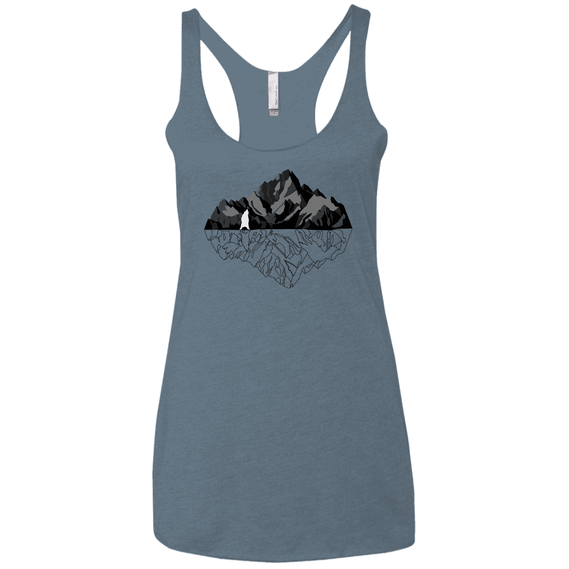 T-Shirts Indigo / X-Small Bear Reflection Women's Triblend Racerback Tank
