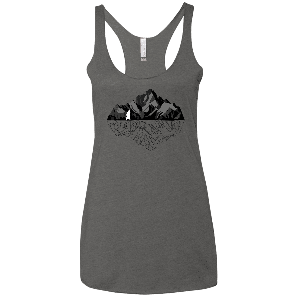 T-Shirts Premium Heather / X-Small Bear Reflection Women's Triblend Racerback Tank