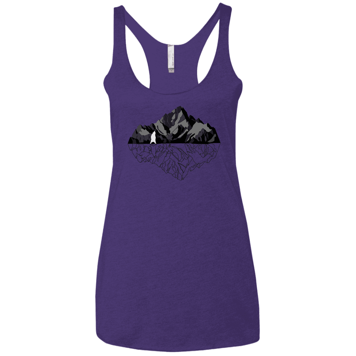 T-Shirts Purple Rush / X-Small Bear Reflection Women's Triblend Racerback Tank