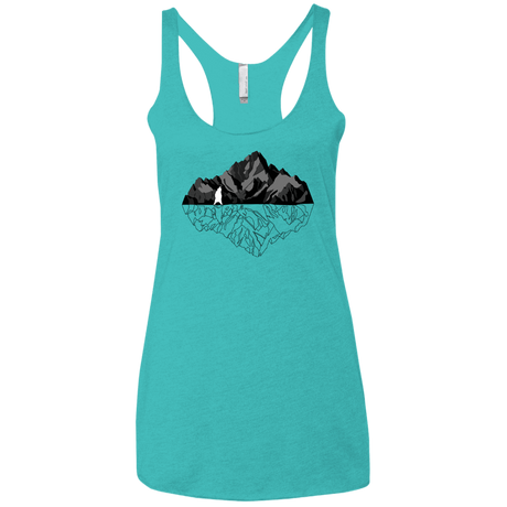 T-Shirts Tahiti Blue / X-Small Bear Reflection Women's Triblend Racerback Tank