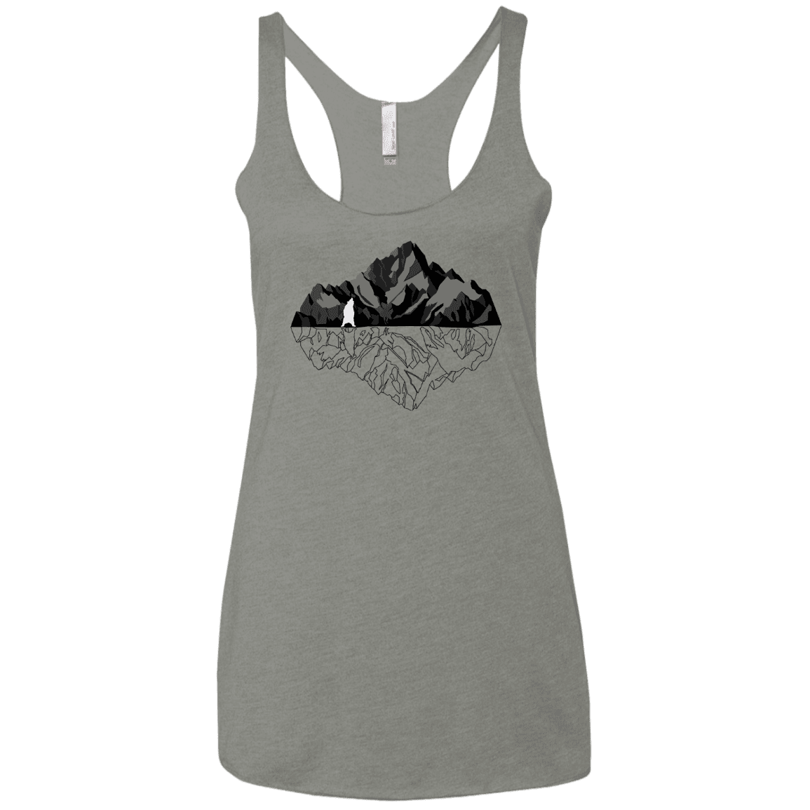 T-Shirts Venetian Grey / X-Small Bear Reflection Women's Triblend Racerback Tank