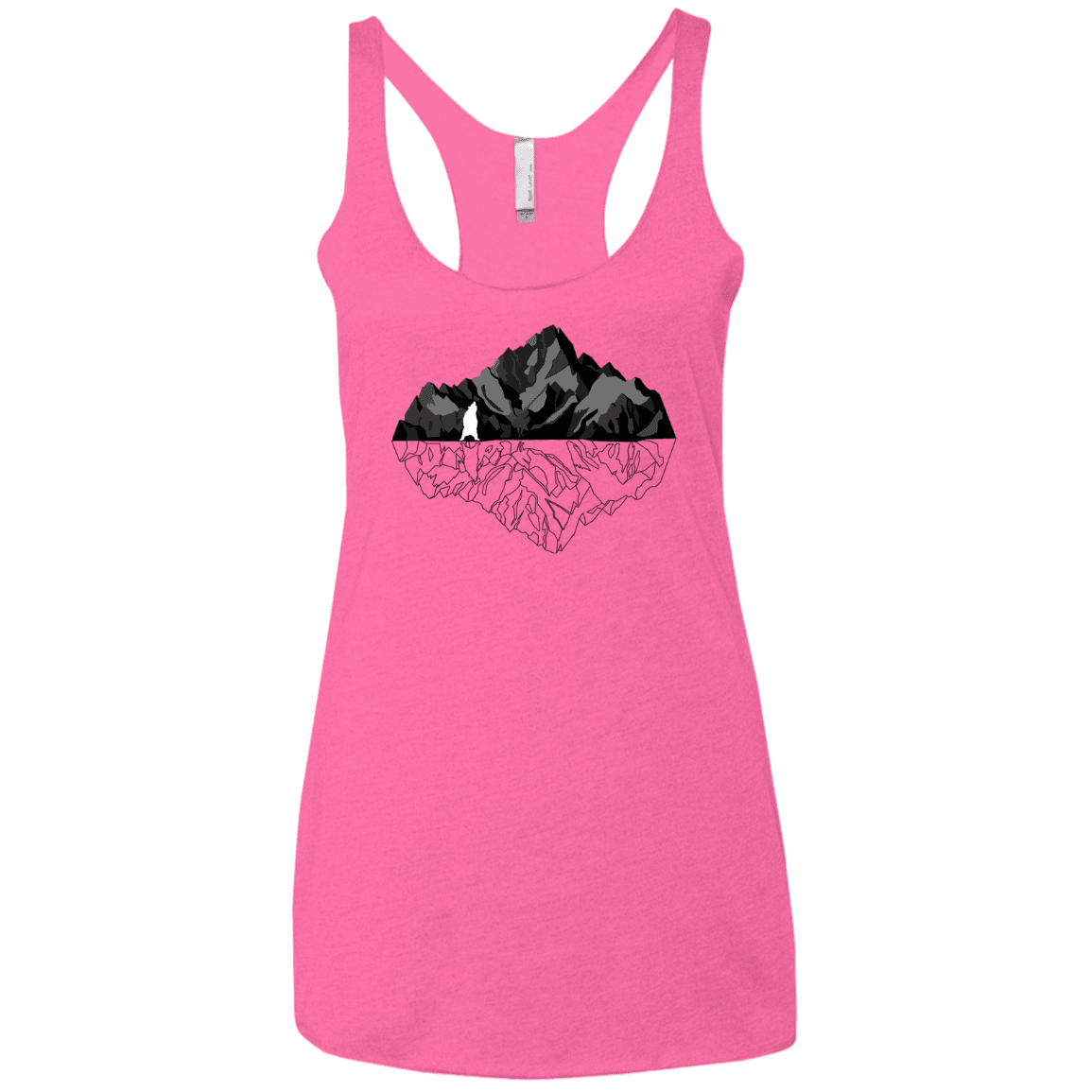 T-Shirts Vintage Pink / X-Small Bear Reflection Women's Triblend Racerback Tank