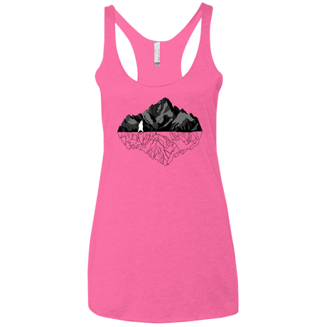 T-Shirts Vintage Pink / X-Small Bear Reflection Women's Triblend Racerback Tank