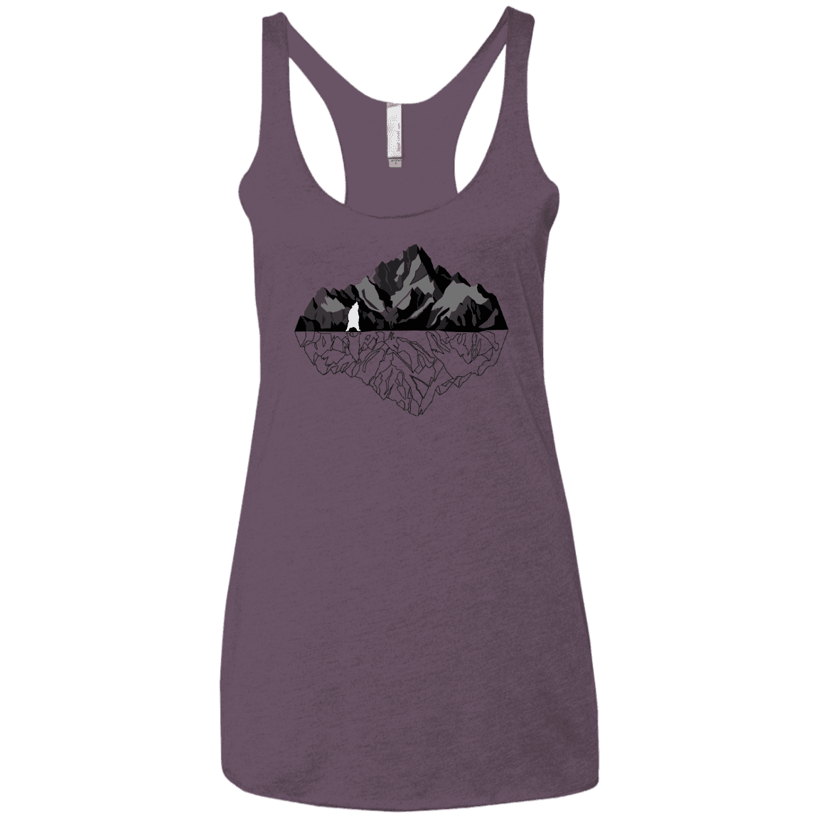 T-Shirts Vintage Purple / X-Small Bear Reflection Women's Triblend Racerback Tank