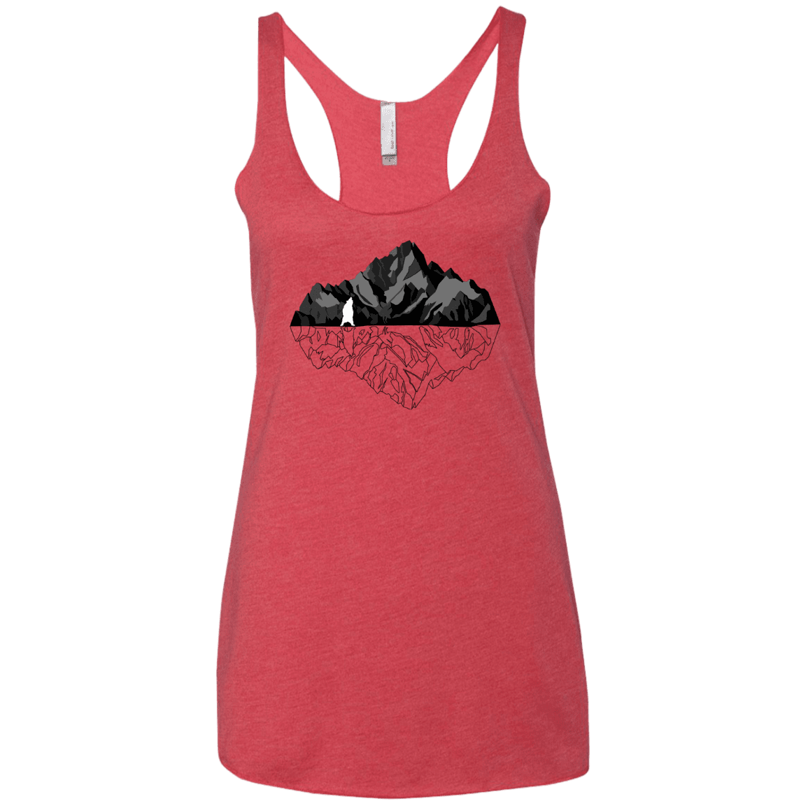 T-Shirts Vintage Red / X-Small Bear Reflection Women's Triblend Racerback Tank