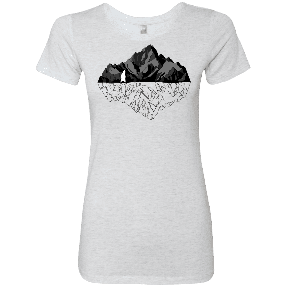 T-Shirts Heather White / S Bear Reflection Women's Triblend T-Shirt