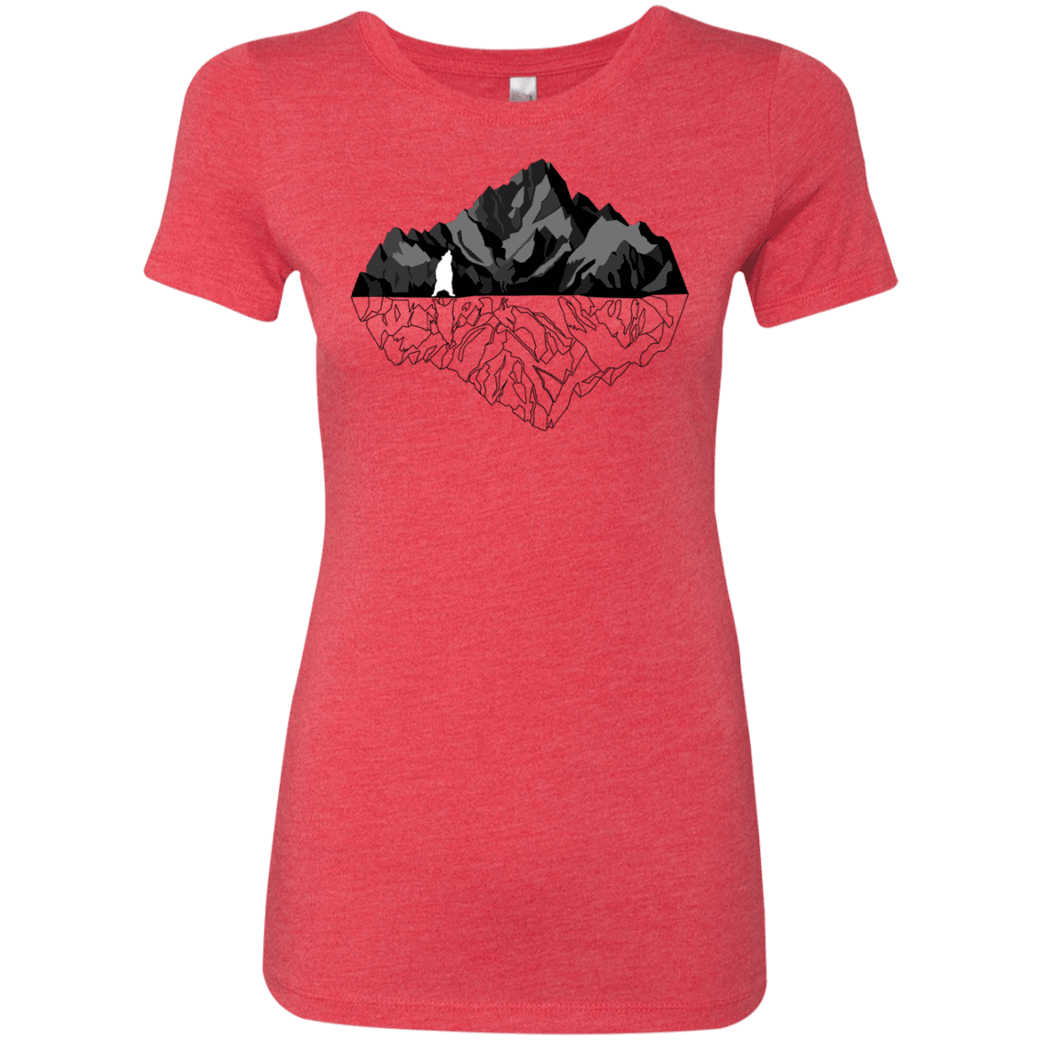 T-Shirts Vintage Red / S Bear Reflection Women's Triblend T-Shirt