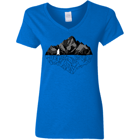 T-Shirts Royal / S Bear Reflection Women's V-Neck T-Shirt