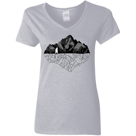 T-Shirts Sport Grey / S Bear Reflection Women's V-Neck T-Shirt