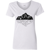 T-Shirts White / S Bear Reflection Women's V-Neck T-Shirt