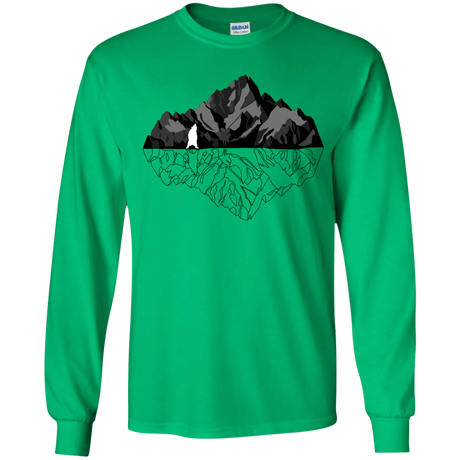 T-Shirts Irish Green / YS Bear Reflection Youth Long Sleeve T-Shirt
