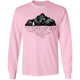 T-Shirts Light Pink / YS Bear Reflection Youth Long Sleeve T-Shirt