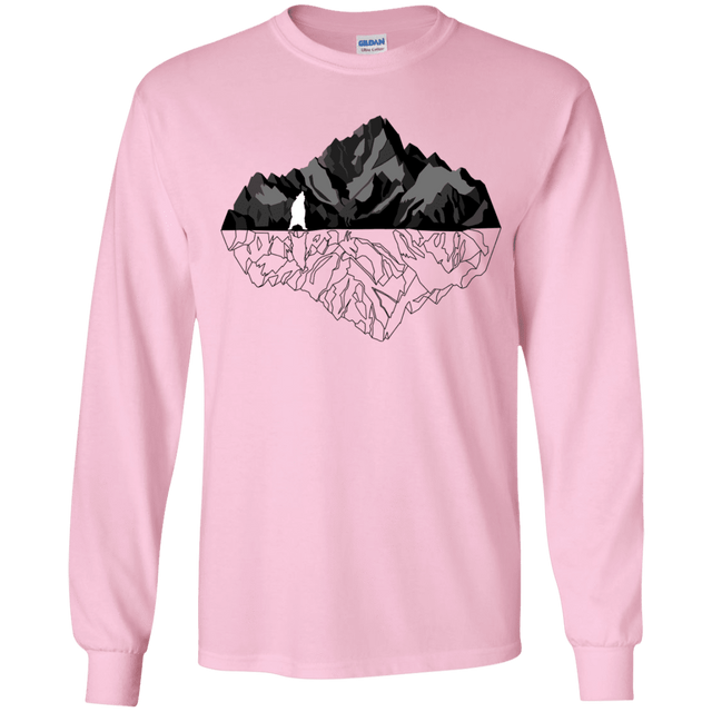 T-Shirts Light Pink / YS Bear Reflection Youth Long Sleeve T-Shirt