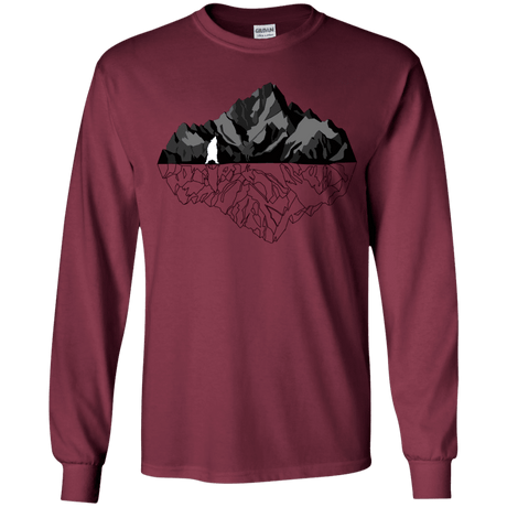 T-Shirts Maroon / YS Bear Reflection Youth Long Sleeve T-Shirt