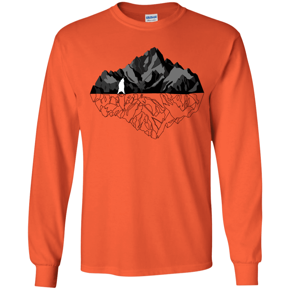 T-Shirts Orange / YS Bear Reflection Youth Long Sleeve T-Shirt