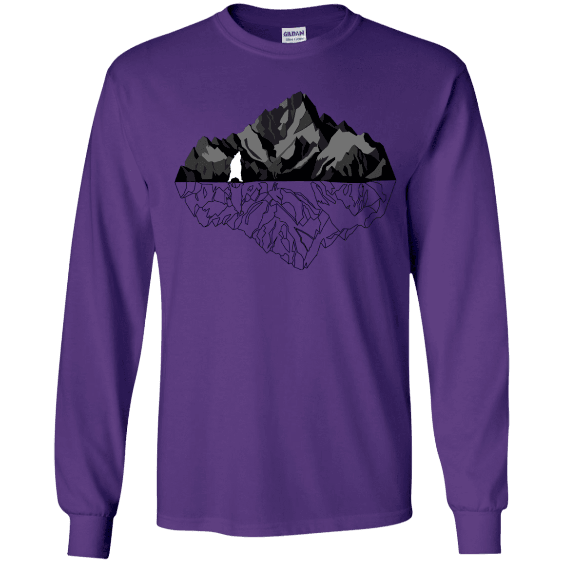 T-Shirts Purple / YS Bear Reflection Youth Long Sleeve T-Shirt
