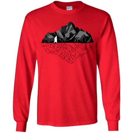 T-Shirts Red / YS Bear Reflection Youth Long Sleeve T-Shirt