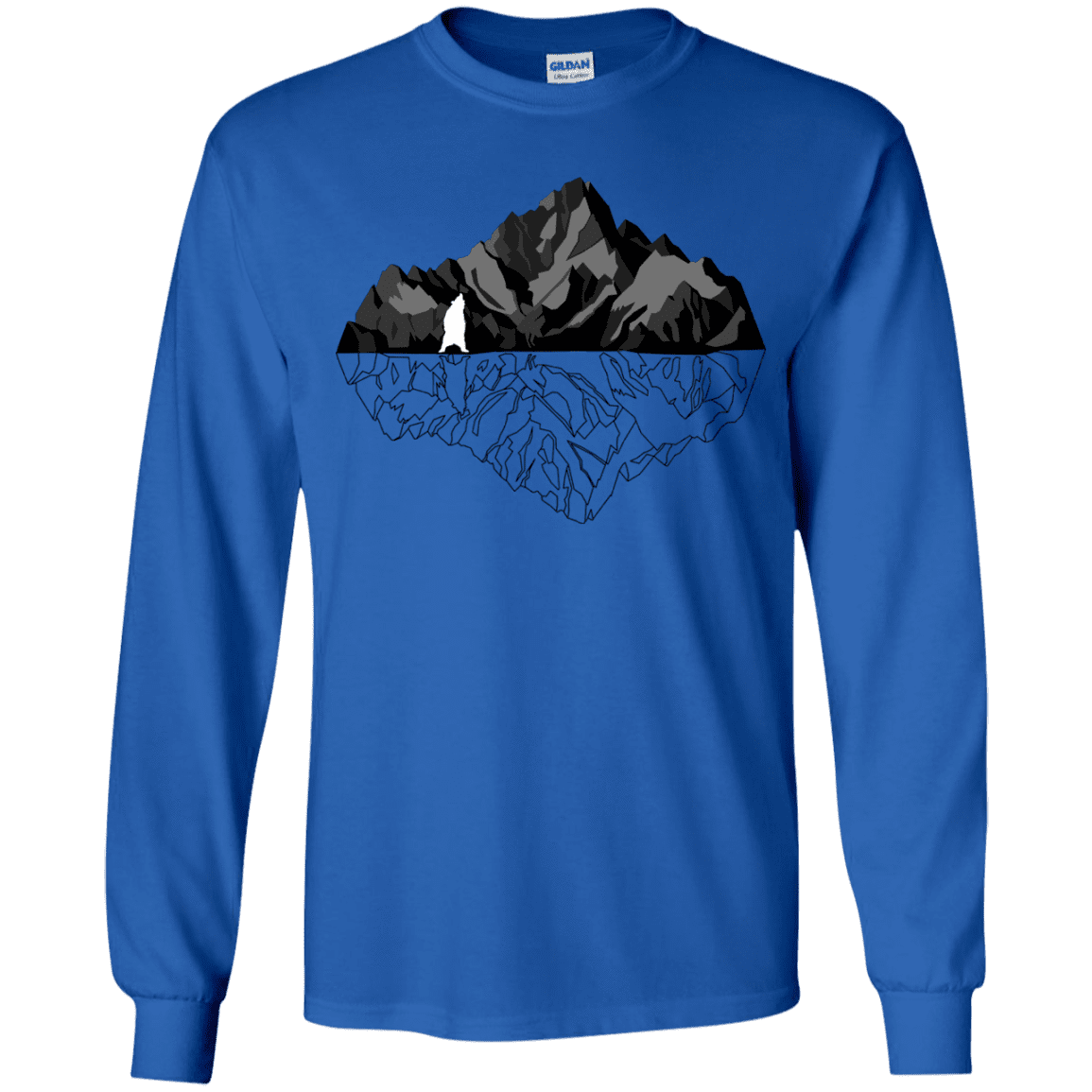 T-Shirts Royal / YS Bear Reflection Youth Long Sleeve T-Shirt