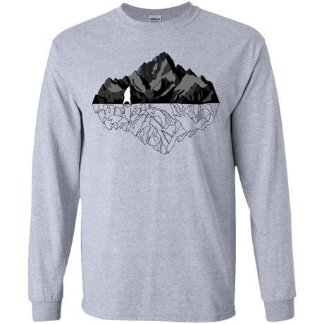 T-Shirts Sport Grey / YS Bear Reflection Youth Long Sleeve T-Shirt