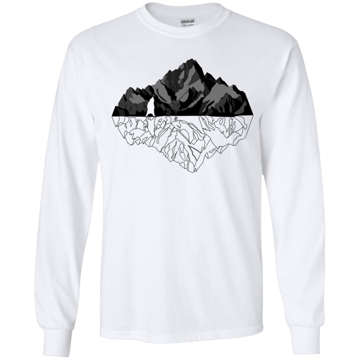 T-Shirts White / YS Bear Reflection Youth Long Sleeve T-Shirt