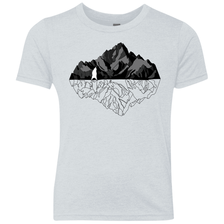 T-Shirts Heather White / YXS Bear Reflection Youth Triblend T-Shirt