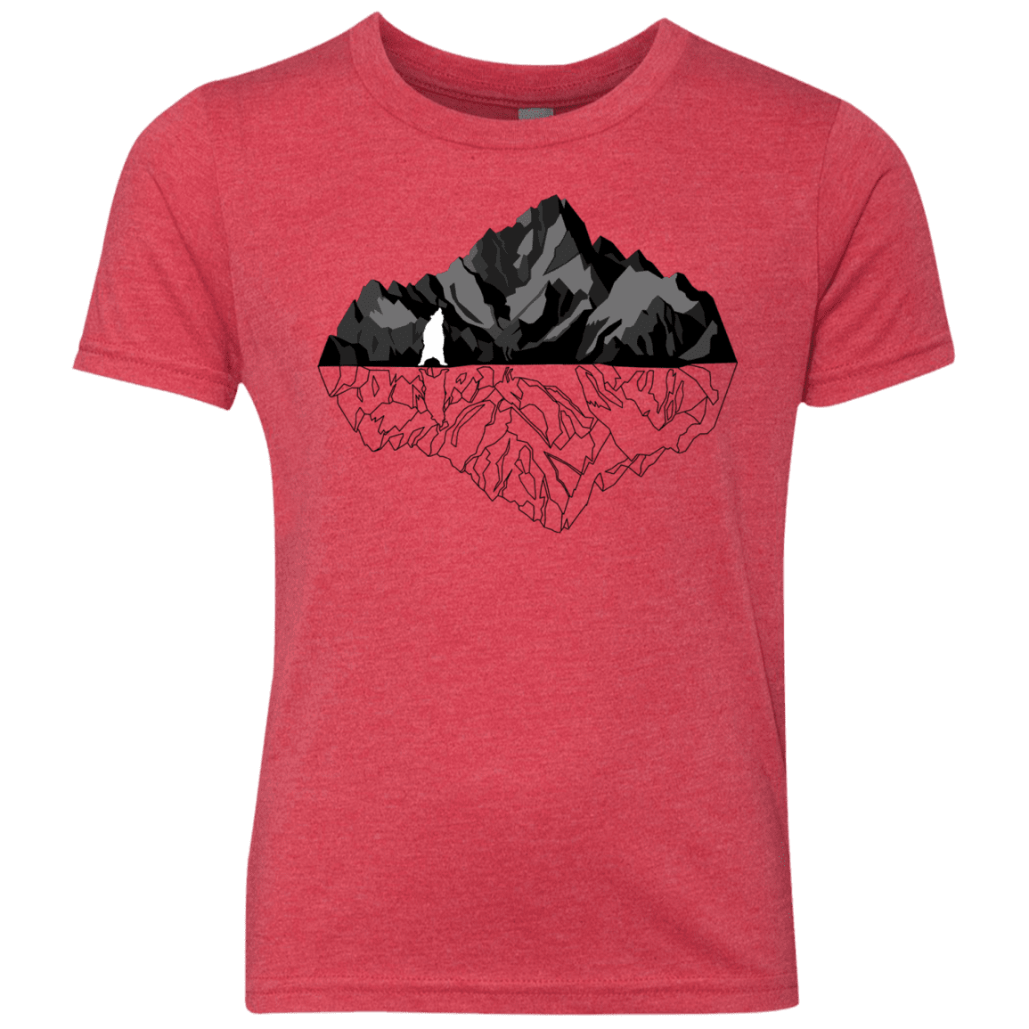 T-Shirts Vintage Red / YXS Bear Reflection Youth Triblend T-Shirt
