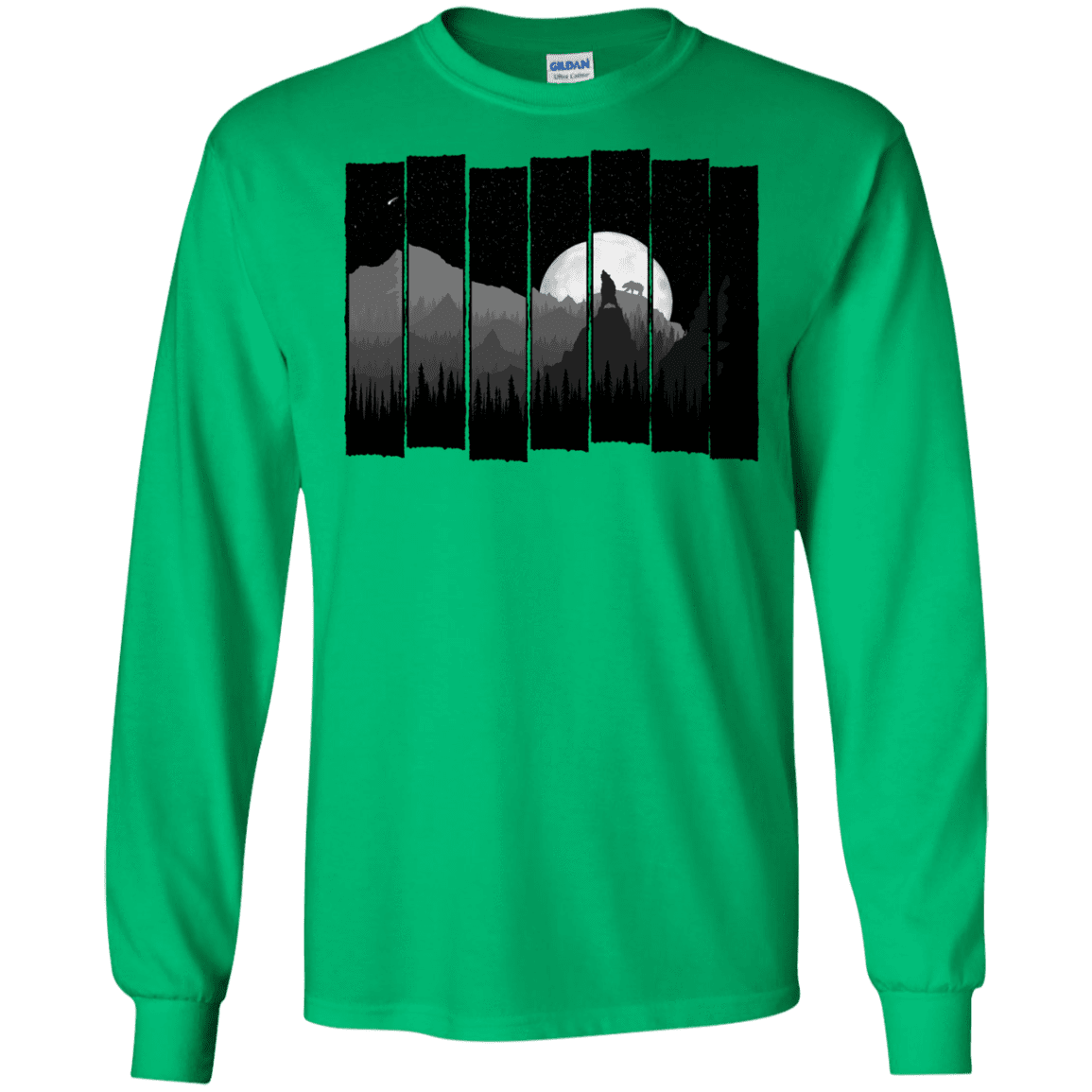 T-Shirts Irish Green / S Bear Slats Men's Long Sleeve T-Shirt