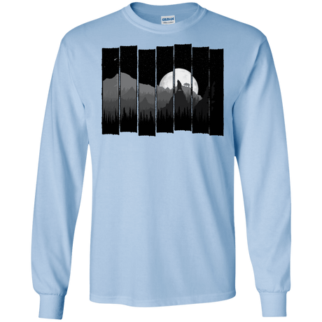 T-Shirts Light Blue / S Bear Slats Men's Long Sleeve T-Shirt