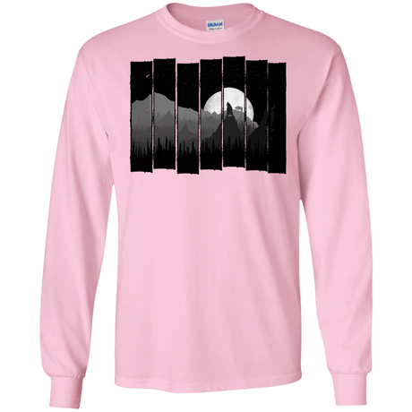 T-Shirts Light Pink / S Bear Slats Men's Long Sleeve T-Shirt