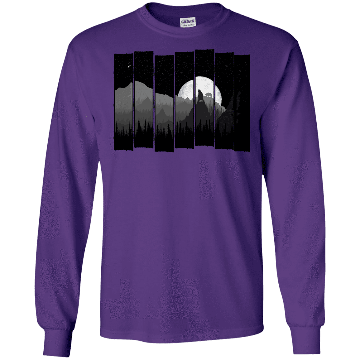 T-Shirts Purple / S Bear Slats Men's Long Sleeve T-Shirt