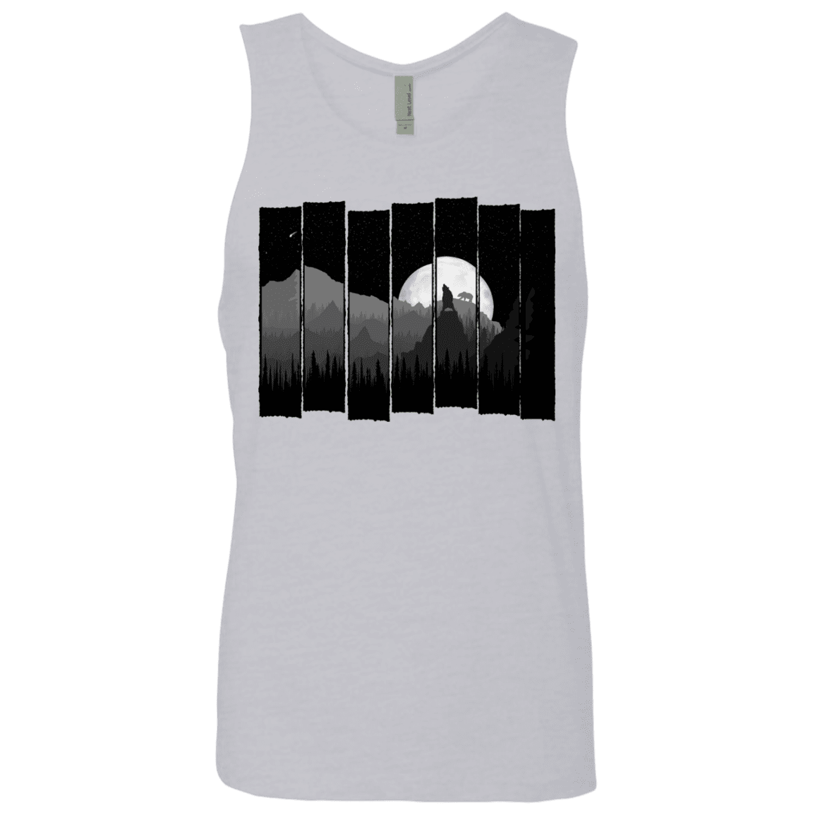 T-Shirts Heather Grey / S Bear Slats Men's Premium Tank Top