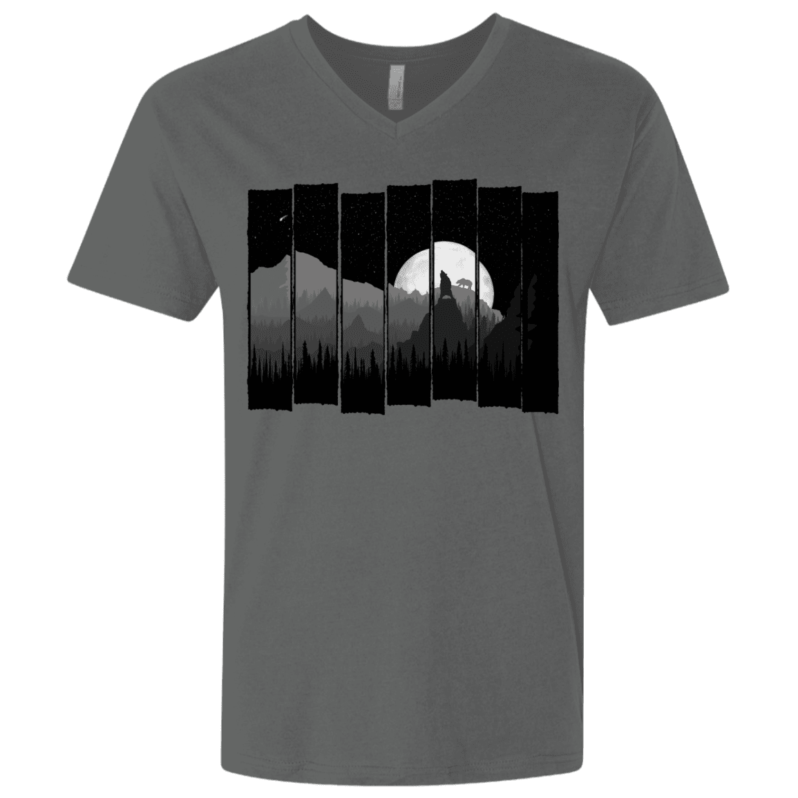 T-Shirts Heavy Metal / X-Small Bear Slats Men's Premium V-Neck