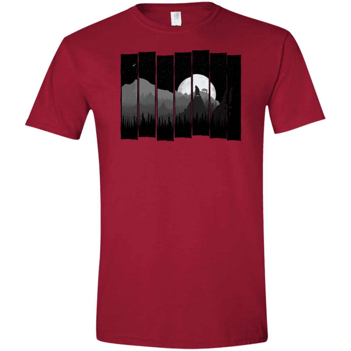 T-Shirts Cardinal Red / S Bear Slats Men's Semi-Fitted Softstyle