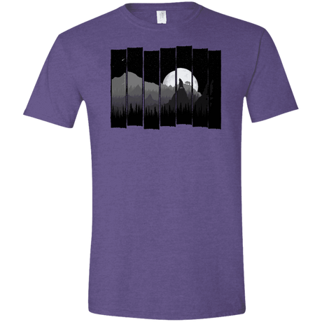 T-Shirts Heather Purple / S Bear Slats Men's Semi-Fitted Softstyle