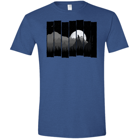 T-Shirts Heather Royal / X-Small Bear Slats Men's Semi-Fitted Softstyle