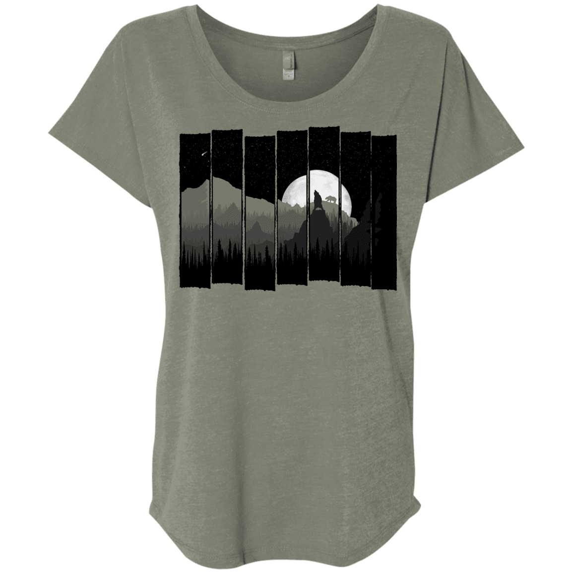 T-Shirts Venetian Grey / X-Small Bear Slats Triblend Dolman Sleeve