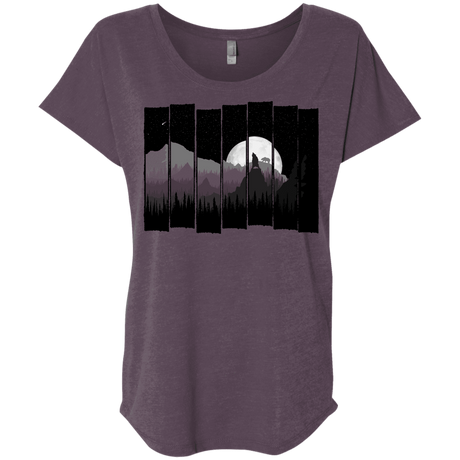 T-Shirts Vintage Purple / X-Small Bear Slats Triblend Dolman Sleeve