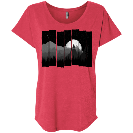 T-Shirts Vintage Red / X-Small Bear Slats Triblend Dolman Sleeve