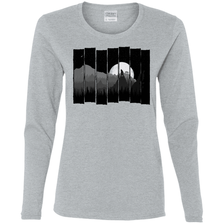 T-Shirts Sport Grey / S Bear Slats Women's Long Sleeve T-Shirt