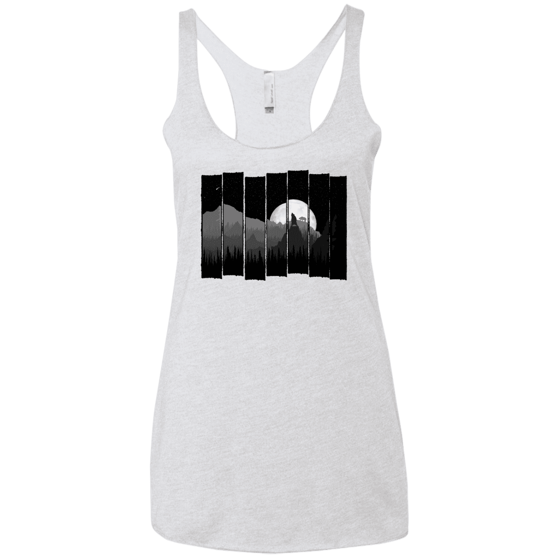T-Shirts Heather White / X-Small Bear Slats Women's Triblend Racerback Tank