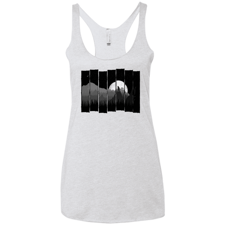 T-Shirts Heather White / X-Small Bear Slats Women's Triblend Racerback Tank