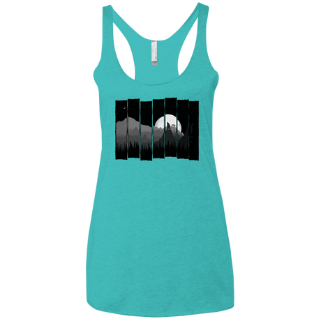 T-Shirts Tahiti Blue / X-Small Bear Slats Women's Triblend Racerback Tank