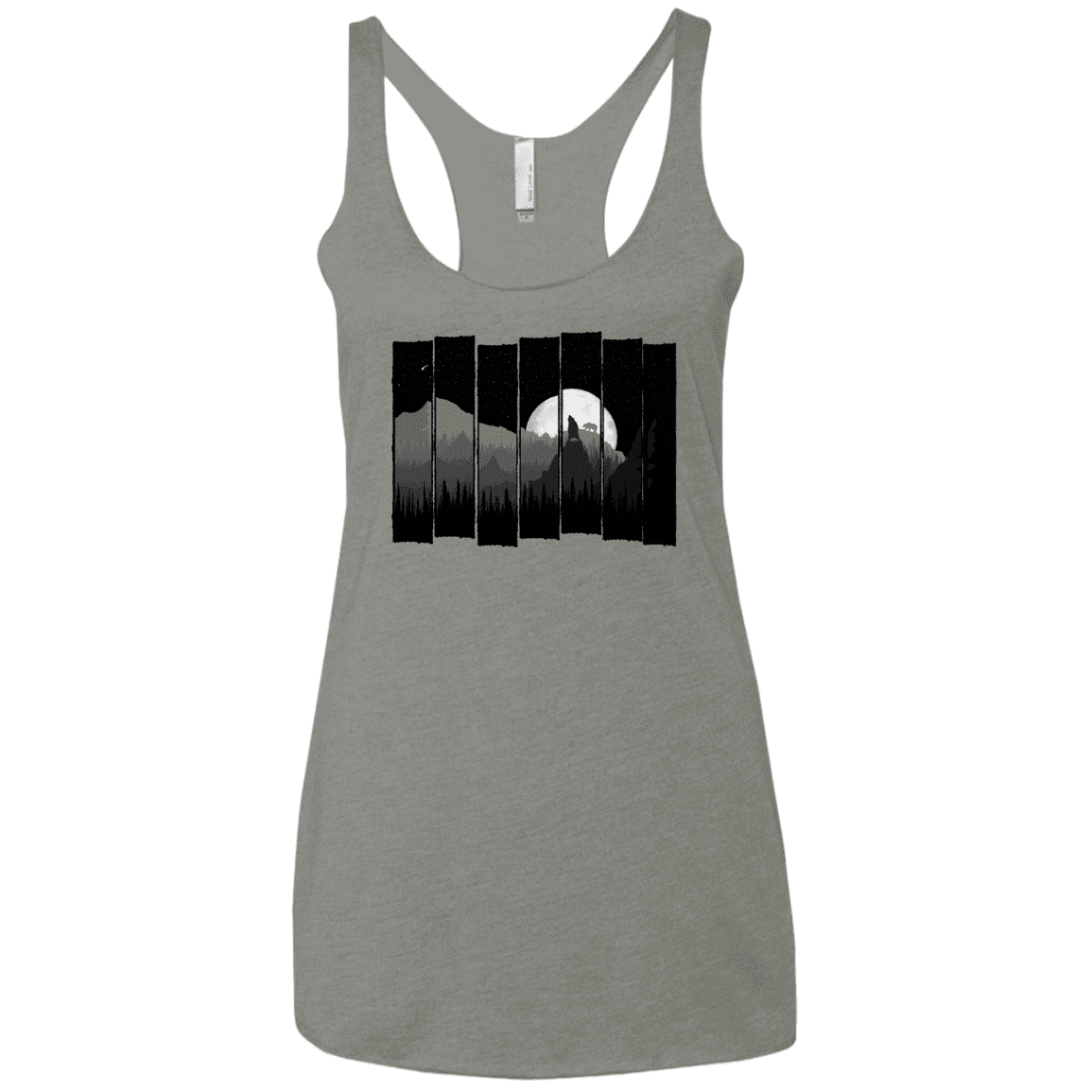 T-Shirts Venetian Grey / X-Small Bear Slats Women's Triblend Racerback Tank